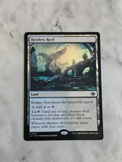 Restless Reef | Rare MTG LCI Ixalan | Dimir UB Manland Shark Mill | Unplayed NM - Image 1