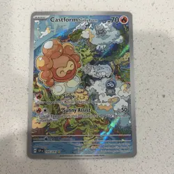 Pokemon TCG Castform Sunny Form Illustration Surging Sparks 195/191 - Image 1
