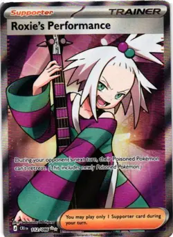 Roxie's Performance 112/086 Ultra Rare ME04: Chaos Rising Pokemon Near Mint - Image 1