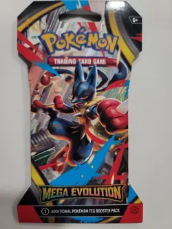 Pokemon TCG: Mega Evolution Booster Pack | Lucario Artwork | Brand New & Sealed - Image 1