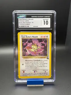 Team Rocket's Meowth #18 Pokemon Promo - CGC 10 - Image 1