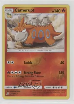 Camerupt Reverse Foil Pokemon Sun & Moon Unified Minds #24 - Image 1