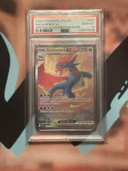 Pokemon Salamence ex 187/159 Sv09: Journey Together Illustration Rare PSA 10 - Image 1