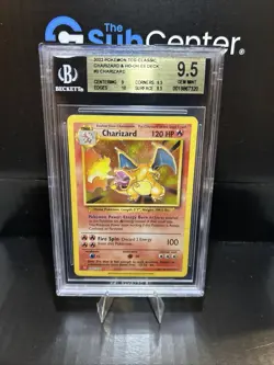 BGS 9.5 PSA 10 Charizard 003/034 2023 Trading Card Game Classic Holo Base Set - Image 1