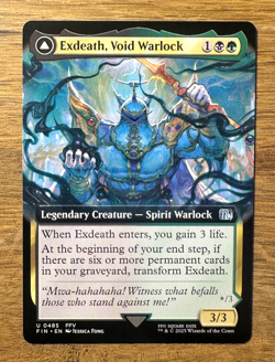 Magic MTG Final Fantasy Exdeath, Void Warlock #485 *NON-FOIL* Extended Art - Image 1