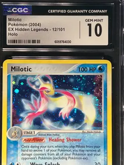CGC 10 Gem Mint-Milotic 12/101- Holo Rare w. Swirl - Pokemon EX Hidden Legends - Image 3