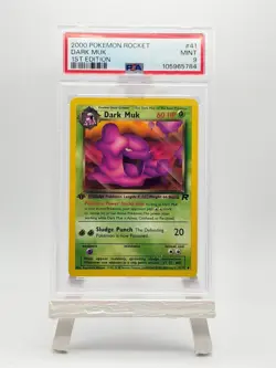 Pokemon Dark Muk 41/82 PSA 9 EN Team Rocket 1st Edition WOTC Non Holo - Image 1