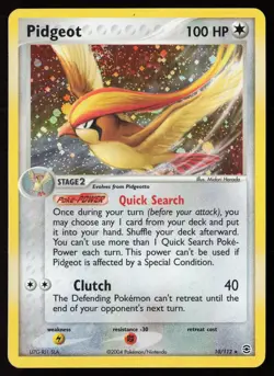 2004 Pokemon FireRed & LeafGreen Pidgeot 10/112 Holo Rare Mint SWIRL - Image 1