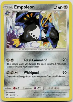 Pokemon Empoleon Holo Rare SM - Forbidden Light 81/131 LP - Image 1