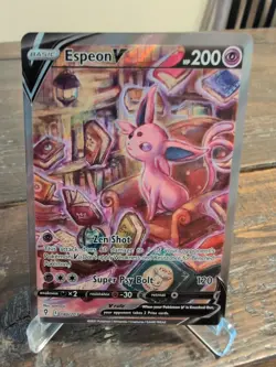 Pokemon TCG Espeon V Holo Ultra Rare Full Alt Art Evolving Skies 180/203 - Image 1
