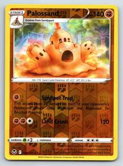 Pokemon Uncommon Palossand SWSH12: Silver Tempest (SWSH12) Reverse Holo 100/195 - Image 1