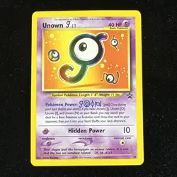 Unown J Promo 38 Black Star Promo Pokemon TCG Card Vintage WOTC NM - Image 1