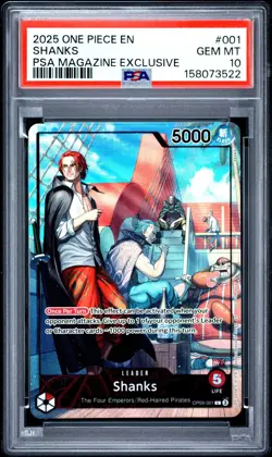 SHANKS PSA MAGAZINE EXCLUSIVE #001 - 2025 ONE PIECE PROMOS PSA 10 - Image 1