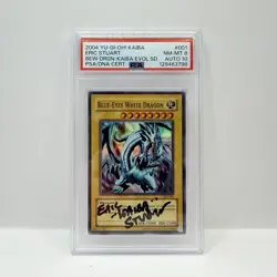 Eric Stuart Signed Autograph - Blue Eyes White Dragon - Yu-Gi-Oh Card - PSA 10 - Image 1