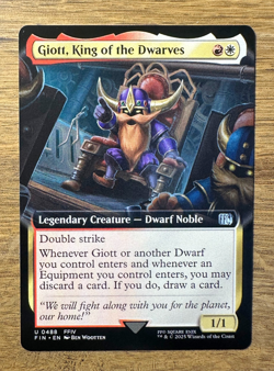 Magic MTG Final Fantasy Giott, King of the Dwarves #488 *NON-FOIL* Extended Art - Image 1
