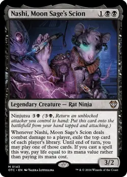 MTG Outlaws of Thunder Junction Commander - Nashi, Moon Sage's Scion - Image 1