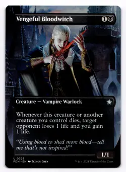 Vengeful Bloodwitch (Borderless) FDN 325 - Normal - NM - Magic the Gathering - Image 1
