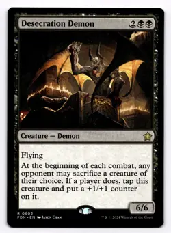 Desecration Demon FDN 603 - - NM - Magic the Gathering - Image 1