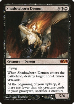 MTG - Shadowborn Demon - M14 - Magic the Gathering - Image 1