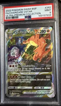 2022 Pokemon Charizard VSTAR SWSH262 Ultra Premium Collection Promo PSA 9 Mint - Image 1