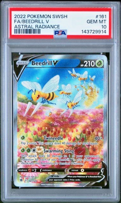 PSA 10 Beedrill V Alt Art 161/189 Astral Radiance Pokemon TCG 2022 161 Gem Mint - Image 1