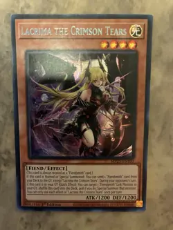 Yugioh! TCG - Lacrima the Crimson Tears - Prismatic Secret Rare - MP25-EN100 - Image 1