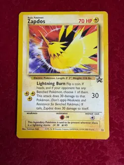 Pokemon TCG Zapdos 23, Black Star Promo (HP) - Image 1