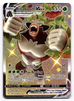 Rillaboom VMAX Shining Fates: Shiny Vault - Pokemon NM SV106/SV122 - Image 1