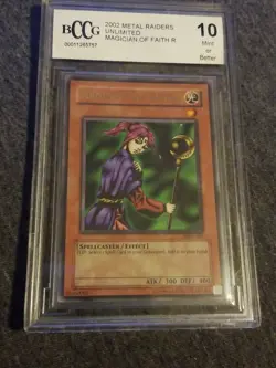 Magician of Faith MRD-036 BCCG Gem Mint 10 Rare Yugioh Metal Raiders 2002 - Image 1