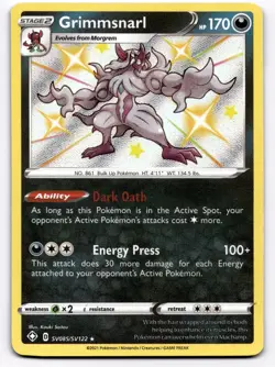 Grimmsnarl Shining Fates: Shiny Vault - Pokemon NM SV085/SV122 - Image 1