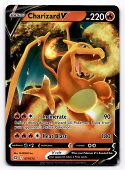 Charizard V SWSH09: Brilliant Stars - Pokemon NM 017/172 - Image 1