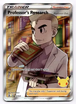 Professor's Research (Full Art) Celebrations - Pokemon NM 024/025 - Image 1