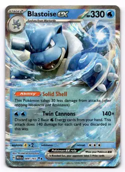 Blastoise ex SV: Scarlet & Violet 151 - Pokemon NM 009/165 - Image 1