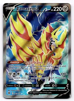 Zamazenta V (Full Art) SWSH09: Brilliant Stars - Pokemon NM 163/172 - Image 1