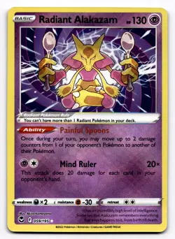 Radiant Alakazam SWSH12: Silver Tempest - Pokemon NM 059/195 - Image 1