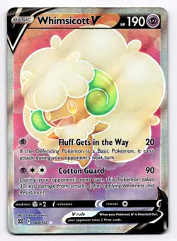 Whimsicott V (Full Art) SWSH09: Brilliant Stars - Pokemon NM 160/172 - Image 1