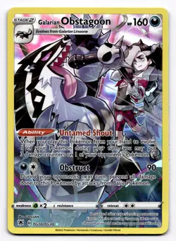Galarian Obstagoon SWSH10: Astral Radiance Trainer Gallery - Pokemon NM TG10/TG3 - Image 1