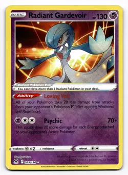 Radiant Gardevoir SWSH11: Lost Origin - Pokemon NM 069/196 - Image 1