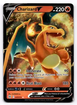 Charizard V SWSH09: Brilliant Stars - Pokemon NM 017/172 - Image 1