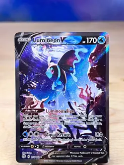 Brilliant Stars Lumineon V 156/172 Rare Ultra Pokemon NM/M - Image 1