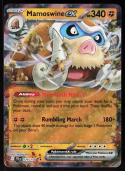 Mamoswine ex 079/159 Double Rare Journey Together Pokemon NM - Image 1