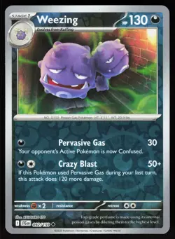 Weezing 092/159 Uncommon Journey Together Pokemon Reverse Holo NM - Image 1