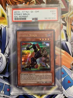 Yu-Gi-Oh! PSA 7 Ultra Rare Strike Ninja IOC-007 - Image 1