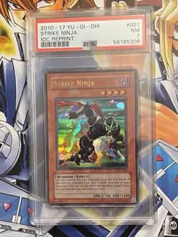 Yu-Gi-Oh! PSA 7 Ultra Rare Strike Ninja IOC-007 - Image 2