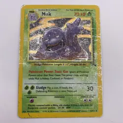 Pokemon TCG Muk Holo Rare Card 13/62 Fossil 1999 Heavy Play - Image 1