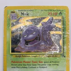 Pokemon TCG Muk Holo Rare Card 13/62 Fossil 1999 Heavy Play - Image 2