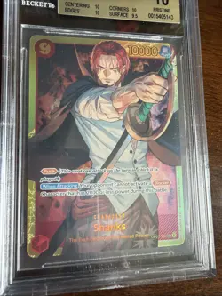 BECKETT 10 Pristine One Piece 2022 English Shanks OP01-120 Sec RareFOIL English - Image 3