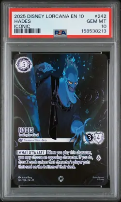 2025 DISNEY LORCANA EN 10-WHISPERS IN THE WELL HADES - LOOKING FOR A DEAL PSA 10 - Image 1