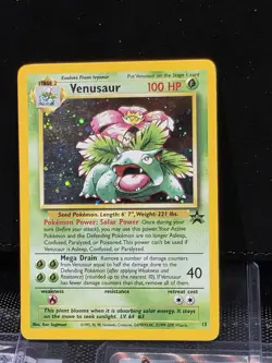 2000 Pokemon VENUSAUR Holo BLACK STAR PROMO Set Card #13 RARE Nintendo WOTC NM - Image 1