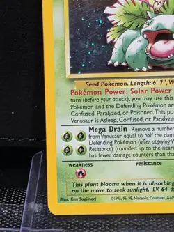 2000 Pokemon VENUSAUR Holo BLACK STAR PROMO Set Card #13 RARE Nintendo WOTC NM - Image 5